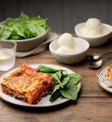 Sun-dried Tomato Pesto Lasagne; Limoncello Sorbet