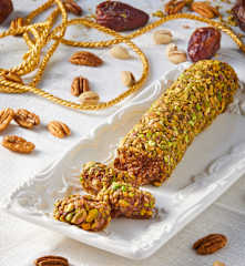 Rollo de dátil y pistache