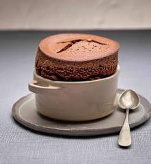 Chocolate Soufflé with Orange
