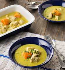 Pollo con batatas al curry