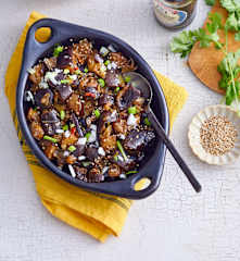Aubergines sautées au soja et épices thaïes