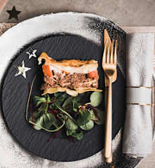 Lasagne aux cuisses de canard confites