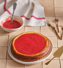 Cheesecake de morango no forno