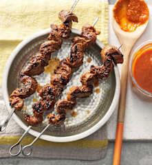 Beef Kebabs with Monkey Gland Sauce