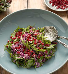 Σαλάτα με κόκκινο λάχανο και ρόδι