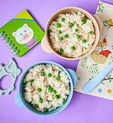Risotto pollo e piselli