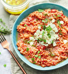 Risotto d'orge perlé à la feta