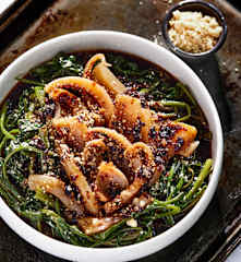 Cuttlefish Salad with Water Spinach