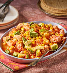 Cerdo con calabazas y elote (Coahuila)