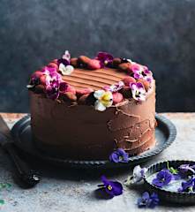 Pastel dulce de chocolate