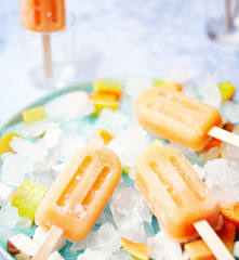 Coconut and Papaya Popsicles