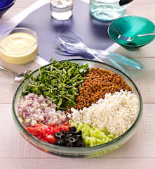 Ensalada de lentejas al estilo griego