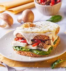 Croque madame sin lacteos