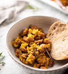 Judías al horno con verduras