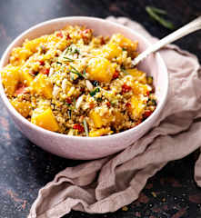 Ensalada de bulgur con calabaza