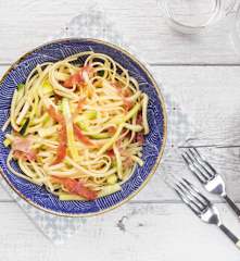 Tagliolini zucchine e culatello