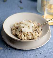 Oyster Mushroom and Champagne Risotto