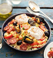 Riz à la morue et aux moules