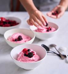Espuma de frutos silvestres