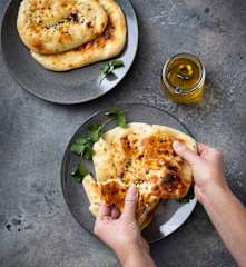 Garlic and coriander naan