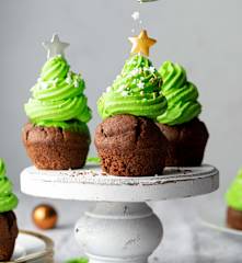 Weihnachtsbaum-Cupcakes