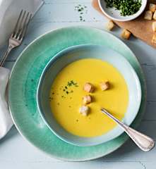 Crema de calabaza y coliflor al tomillo