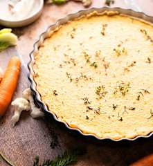 Tartaleta de calabaza y verduras