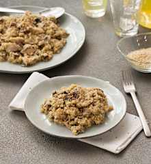 Risotto de quinoa con setas y champiñones
