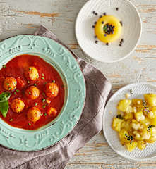 Menù: Polpette di pesce spada con patate vastase; gelo di arancia