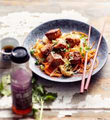 Thon mariné à l'asiatique snacké