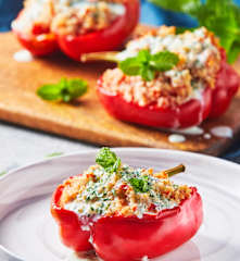 Pimientos rellenos de quinoa