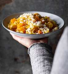 Scamorza Peynirli ve Bal Kabaklı Tagliatelle