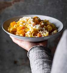 Makaron w sosie dyniowym