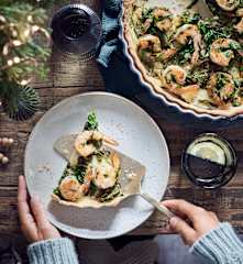 Garnelen-Knoblauch-Tarte