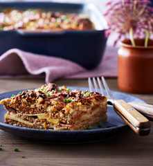 Kartoffel-Hackfleisch-Auflauf mit Röstzwiebelkruste