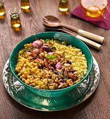 Ensalada de cuscús y garbanzos al estilo marroquí