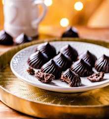 Petits chocolats croustillants de Noël