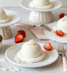 Coconut Dome with Strawberry and Meringue