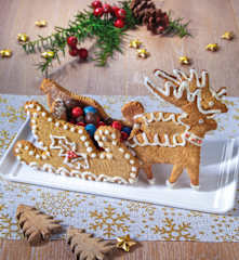 Slitta di Natale di pan di zenzero