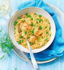 Risotto de petites pâtes aux crevettes