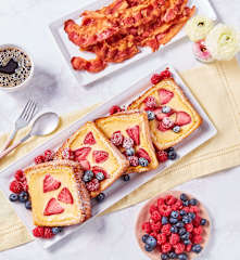 Yogurt Custard Toast with Bacon
