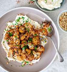 Hummus board with shredded lamb (Diabetes)