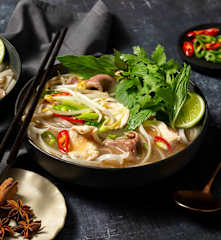 Vietnamese mixed meat pho