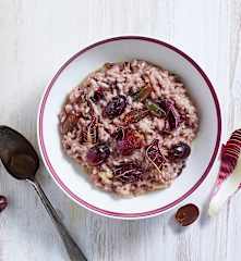 Risotto radicchio e uva