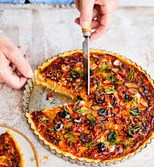 Tarte au thon à la tomate