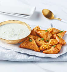 Turkey Curry Phyllo Triangles