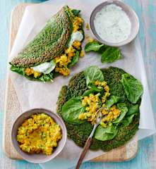 Gefüllte Spinattortillas