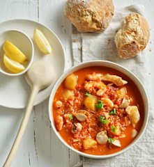 Zuppa di mare con patate