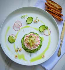Quark with pickled radish (Thermomix® Cutter)