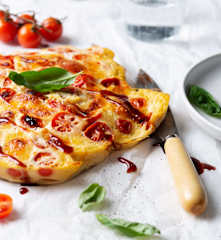 Caprese omelette